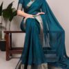 YNF 7908 Teal Mass Mello Saree with Zari Work. Wedding, Party, Festive, Events Introductory Price ₹1449. Delivery 4-6 Working Days. Shop now. | Designer Sarees, Embroidered Sarees, Sarees, Bollywood Sarees, Creative Sarees, Ethnic Saree, Modern Digital sarees, Party Wear Sarees