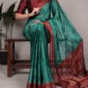YNF 7103 Teal Rangoli Silk Saree Perfect for Wedding, Party, Karwa Chauth, Makar Sankranti, Baisakhi – . Available at ₹1449 only. Delivery 4-6 Work | Designer Sarees, Embroidered Sarees, Sarees, Bollywood Sarees, Creative Sarees, Ethnic Saree, Modern Digital sarees, Party Wear Sarees