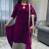 VLM 241 Wine in Crash Viscose Velvet Embroidery Work Salwar Suit . Affordable Price ₹2399. Delivery 4-6 Working Days. Shop now. | Jump Suits, Salwar suit, Casual Suits, Creative suits, Designer Suits, Palazzo Suits, Party Wear Suits, Patiala Suits, Straight Suits