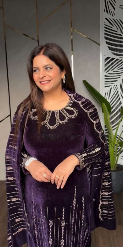 SRK 5211 Wine in Viscose Velvet Embroidery Work & Lace Work Salwar Suit . Grab it for ₹1999. Delivery 4-6 Working Days. Shop now. | Jump Suits, Tops & Bottoms, Track Suits, Salwar suit, Casual Suits, Creative suits, Designer Suits, Palazzo Suits, Party Wear Suits, Patiala Suits, Straight Suits, Trendy Wear