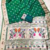 Green Paithani Silk Lace Zari Work Saree
