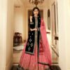 Peach Georgette Embroidery Work Lehenga Choli
