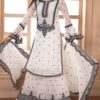 White Fox Georgette With Embroidery Salwar Suit