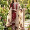 Maroon Organza Silk Lace Sequence Work Salwar Suit