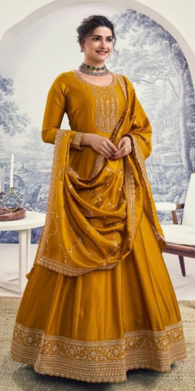 Mastered Silk Georgette Embroidery Work Salwar Suit