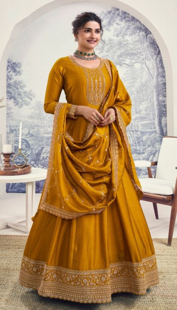 Mastered Silk Georgette Embroidery Work Salwar Suit