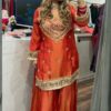 Red Cosmos Embroidery Mirror Work Salwar Suit