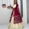 Maroon Simar Cosmos Sequence Work Lehenga Choli