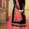 Peach Satin Georgette Stone Work Salwar Suit