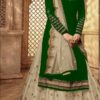 Green Satin Georgette Stone Work Salwar Suit