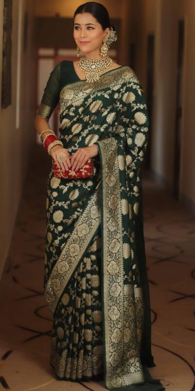 KP 5085 Green in Soft Lichi Silk Wedding, Party, Festive, Events Designer Work Saree . Get it for ₹1349. Delivery 4-6 Working Days. Shop now. | Designer Sarees, Sarees, Bollywood Sarees, Creative Sarees, Embroidered Sarees, Ethnic Saree, Modern Digital sarees, Party Wear Sarees