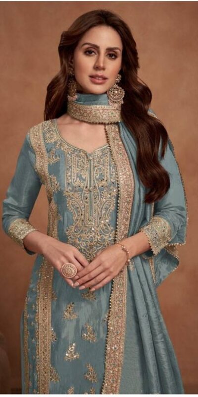 FC 1125 Grey Vichitra Salwar Suit with Embroidery Work & Lace Work. Available at ₹3049 only. Delivery 4-6 Working Days. Shop now. | Jump Suits, Tops & Bottoms, Track Suits, Salwar suit, Casual Suits, Creative suits, Designer Suits, Palazzo Suits, Party Wear Suits, Patiala Suits, Straight Suits, Trendy Wear