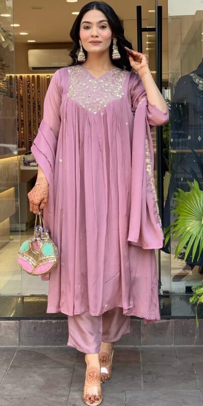 MF 819 Lavender Color Cotton Silk Salwar Suit with Mirror Work. Affordable Price ₹1699. Delivery 4-6 Working Days. Shop now. | Jump Suits, Salwar suit, Casual Suits, Creative suits, Designer Suits, Palazzo Suits, Party Wear Suits, Patiala Suits, Straight Suits