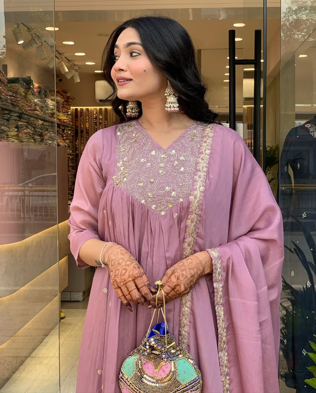 MF 819 Lavender Color Cotton Silk Salwar Suit with Mirror Work. Affordable Price ₹1699. Delivery 4-6 Working Days. Shop now. | Jump Suits, Salwar suit, Casual Suits, Creative suits, Designer Suits, Palazzo Suits, Party Wear Suits, Patiala Suits, Straight Suits