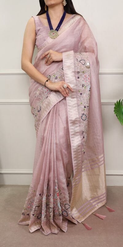 YNF 7401 Light Pink in Zari Kota Tissue Zari Work & Embroidery Work Saree . Get it for ₹3199. Delivery 4-6 Working Days. Shop now. | Designer Sarees, Sarees, Bollywood Sarees, Creative Sarees, Embroidered Sarees, Ethnic Saree, Modern Digital sarees, Party Wear Sarees