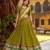 Mahendi Pure Chanderi Zari Weaving Work Lehenga Choli