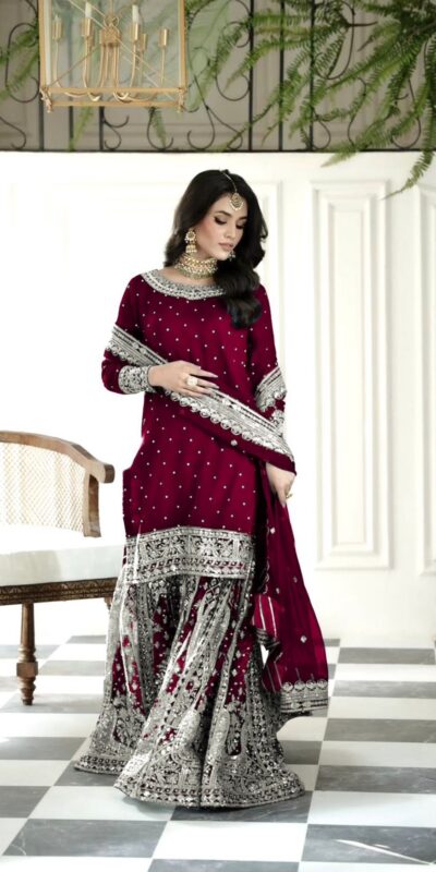 SSR 502 Maroon Faux Georgette Salwar Suit Perfect for Wedding, Party, Onam, Cultural Events, Diwali – . Festive Deal ₹2499. Delivery 4-6 Working Days | Jump Suits, Tops & Bottoms, Track Suits, Salwar suit, Casual Suits, Creative suits, Designer Suits, Palazzo Suits, Party Wear Suits, Patiala Suits, Straight Suits, Trendy Wear