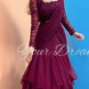 Maroon Faux Georgette Sequins Work Lehenga Choli