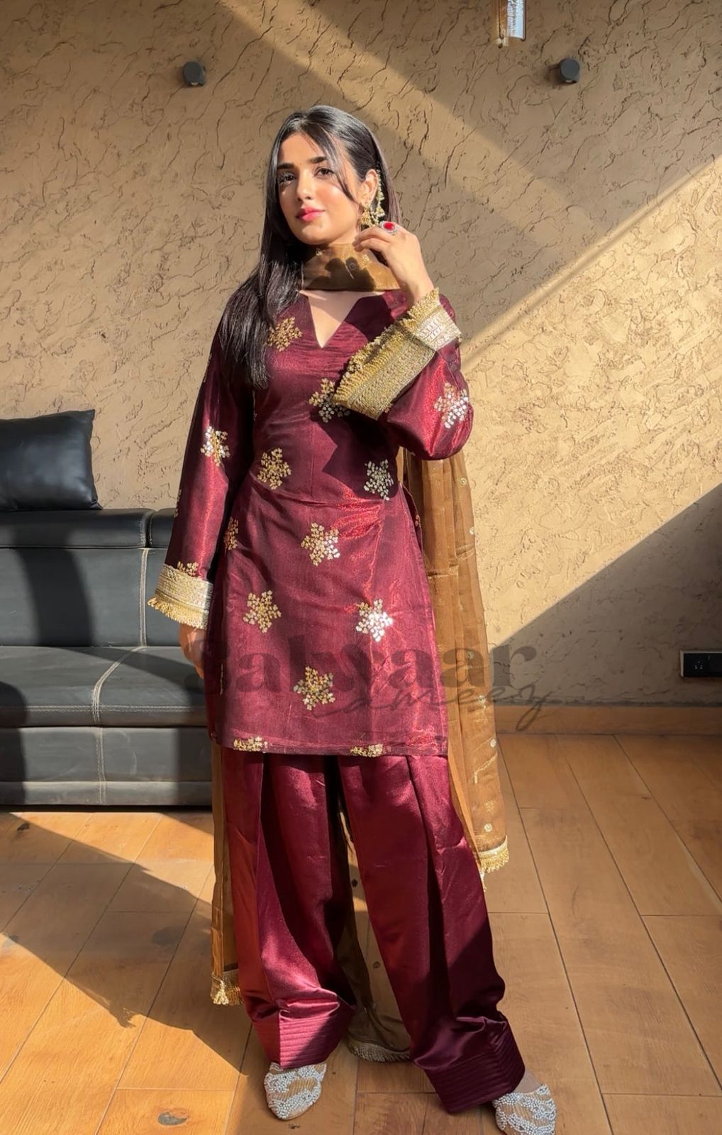 NSR 853 Maroon Natural Crep Silk Salwar Suit Perfect for Wedding, Party, Pongal, Baisakhi, Onam –. Grab it for ₹1749. Delivery 4-6 Working Days. | Palazzo Suits, Party Wear Suits, Patiala Suits, Straight Suits, Trendy Wear