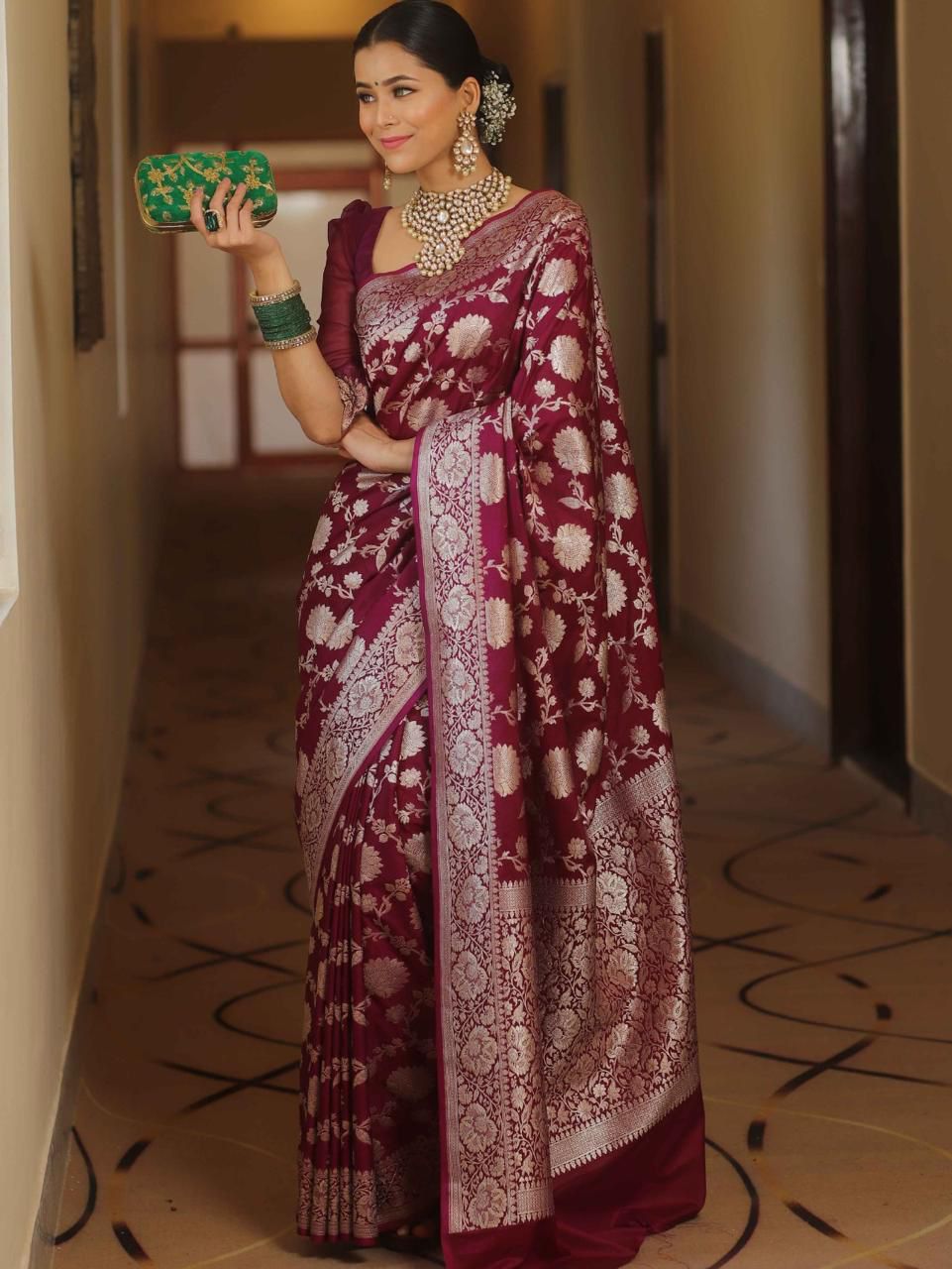 KP 5085 Maroon in Soft Lichi Silk Wedding, Party, Festive, Events Designer Work Saree . Get it for ₹1349. Delivery 4-6 Working Days. Shop now. | Designer Sarees, Sarees, Bollywood Sarees, Creative Sarees, Embroidered Sarees, Ethnic Saree, Modern Digital sarees, Party Wear Sarees
