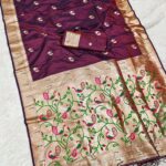 MB 389 Maroon Soft Paithani Silk Saree with Lace Work & Zari Work. Affordable Price ₹2049. Delivery 4-6 Working Days. Shop now. | Designer Sarees, Embroidered Sarees, Sarees, Bollywood Sarees, Creative Sarees, Ethnic Saree, Modern Digital sarees, Party Wear Sarees