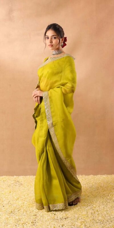 JR 652 Mehendi in Organza Silk Embroidery Work & Sequins Work Saree . Now at just ₹1849. Delivery 4-6 Working Days. Shop now. | Designer Sarees, Sarees, Bollywood Sarees, Creative Sarees, Embroidered Sarees, Ethnic Saree, Modern Digital sarees, Party Wear Sarees
