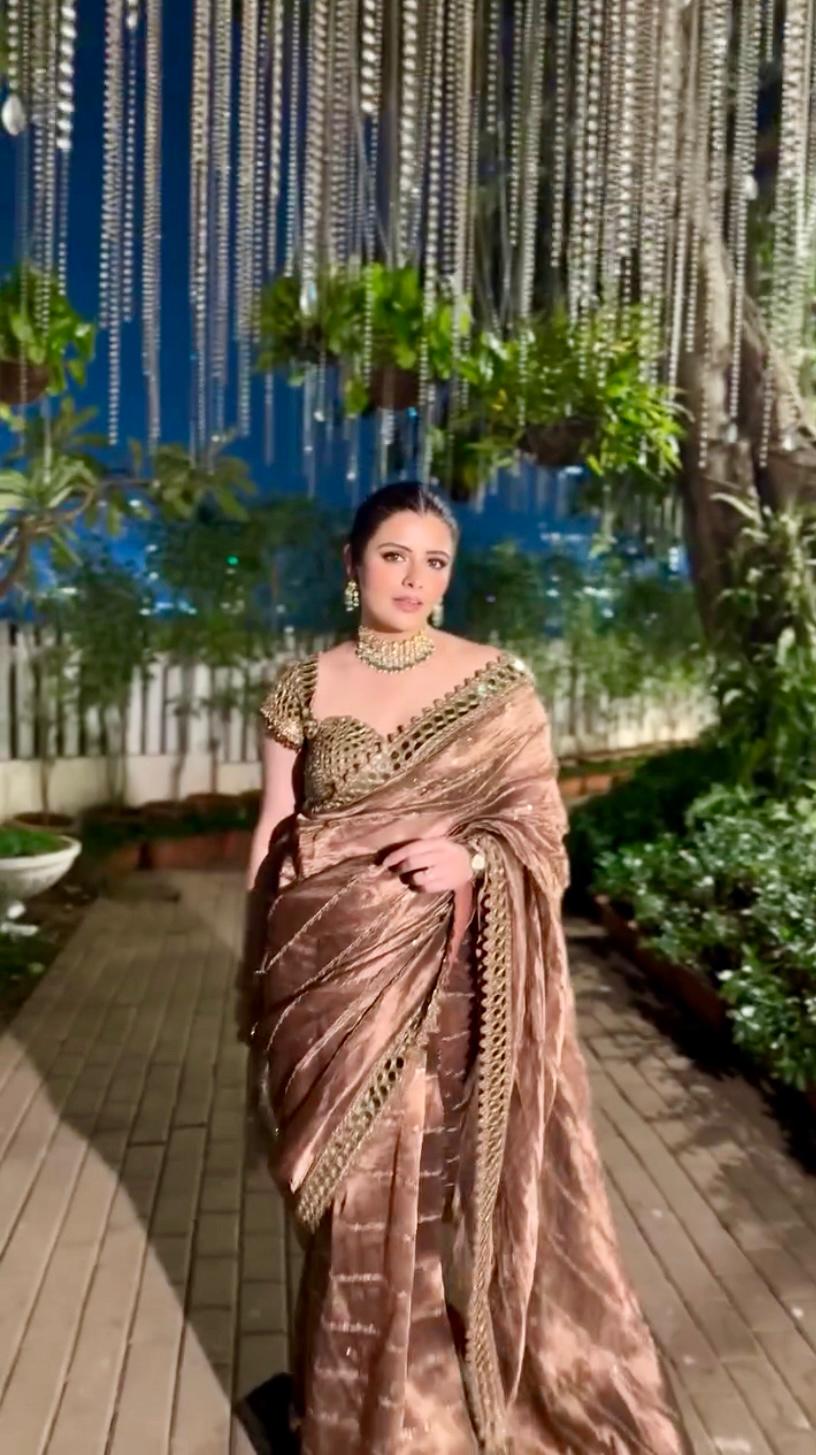 BT 413 Mustered Organza Silk Saree with Mirror Work & Embroidery Work. Introductory Price ₹1999. Delivery 4-6 Working Days. Shop now. | Sarees, Bollywood Sarees, Creative Sarees, Designer Sarees, Embroidered Sarees, Ethnic Saree, Modern Digital sarees, Party Wear Sarees