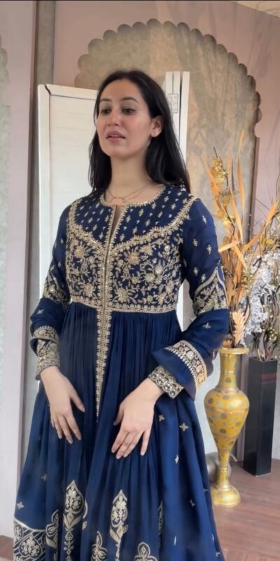 KD 1554 Navy Blue Faux Georgette Salwar Suit with Designer Work. Affordable Price ₹2549. Delivery 4-6 Working Days. Shop now. | Jump Suits, Tops & Bottoms, Track Suits, Salwar suit, Casual Suits, Creative suits, Designer Suits, Palazzo Suits, Party Wear Suits, Patiala Suits, Straight Suits, Trendy Wear