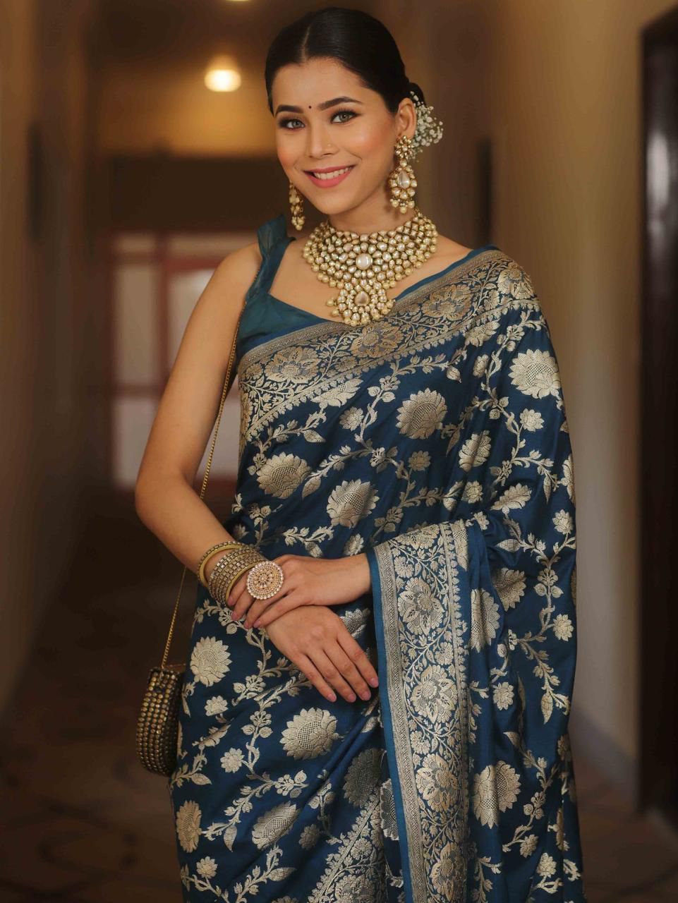 KP 5085 Navy Blue in Soft Lichi Silk Wedding, Party, Festive, Events Designer Work Saree . Get it for ₹1349. Delivery 4-6 Working Days. Shop now. | Designer Sarees, Sarees, Bollywood Sarees, Creative Sarees, Embroidered Sarees, Ethnic Saree, Modern Digital sarees, Party Wear Sarees