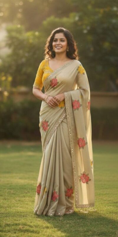 BT 1305 Off White Viscose Rangoli Saree Perfect for Wedding, Party, Family Gatherings, Temple Visit, Diwali – . Get it for ₹1849. Delivery 4-6 Wor | Designer Sarees, Sarees, Bollywood Sarees, Creative Sarees, Embroidered Sarees, Ethnic Saree, Modern Digital sarees, Party Wear Sarees