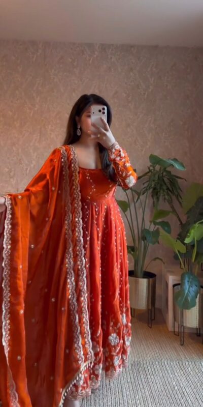 RTC 5953 Orange Fendy Silk Salwar Suit Sequence Work with Designer Work. Introductory Price ₹2499. Delivery 4-6 Working Days. Shop now. | Jump Suits, Tops & Bottoms, Track Suits, Salwar suit, Casual Suits, Creative suits, Designer Suits, Palazzo Suits, Party Wear Suits, Patiala Suits, Straight Suits, Trendy Wear