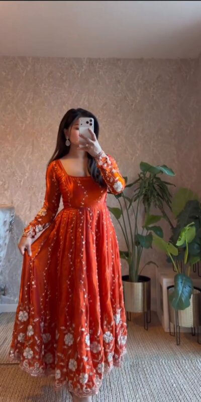 RTC 5953 Orange Fendy Silk Salwar Suit Sequence Work with Designer Work. Introductory Price ₹2499. Delivery 4-6 Working Days. Shop now. | Jump Suits, Tops & Bottoms, Track Suits, Salwar suit, Casual Suits, Creative suits, Designer Suits, Palazzo Suits, Party Wear Suits, Patiala Suits, Straight Suits, Trendy Wear