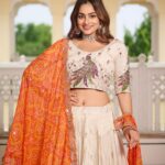 Ram 102 Orange Color Pure Tissue silk Lehenga Choli with Embroidery Work. Grab it for ₹3249. Delivery 4-6 Working Days. Shop now. | Lehenga, Bollywood Lehenga, Creative Lehenga, Designer Lehenga, Embroidered Lehenga, Party Wear Lehenga