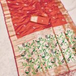 MB 389 Orange Soft Paithani Silk Saree with Lace Work & Zari Work. Affordable Price ₹2049. Delivery 4-6 Working Days. Shop now. | Designer Sarees, Embroidered Sarees, Sarees, Bollywood Sarees, Creative Sarees, Ethnic Saree, Modern Digital sarees, Party Wear Sarees