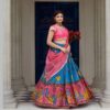 Peach Fox Georgette With Embroider Work Lehenga Choli