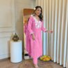 Pink Rayon Wed Lakhnavi  Style Work Salwar Suit