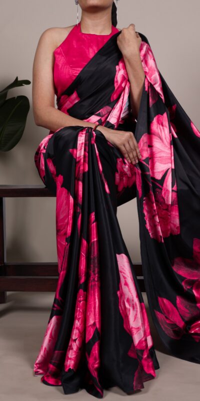 YNF 7027 Pink Satin Silk Saree Perfect for Wedding, Party, Sangeet, Makar Sankranti, Reception – . Special Price ₹1549. Delivery 4-6 Working Days | Sarees, Bollywood Sarees, Creative Sarees, Designer Sarees, Embroidered Sarees, Ethnic Saree, Modern Digital sarees, Party Wear Sarees