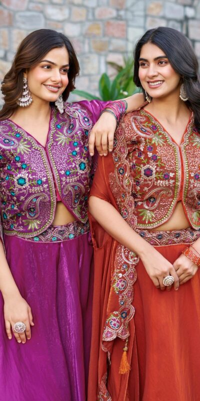 Ram 141 Purple Fendy Silk Lehenga Choli with Embroidery Work. Available at ₹3099 only. Delivery 4-6 Working Days. Shop now. | Lehenga, Bollywood Lehenga, Creative Lehenga, Designer Lehenga, Embroidered Lehenga, Party Wear Lehenga