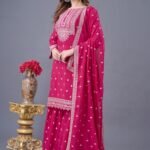 ZF 5006 Rani Pink Color Chinon Silk Sequence Work Salwar Suit Casual, Wedding, Festive, Events . Expected Delivery  4-6 Working Days @2149/- only      | Jump Suits, Salwar suit, Casual Suits, Creative suits, Designer Suits, Palazzo Suits, Party Wear Suits, Patiala Suits, Straight Suits