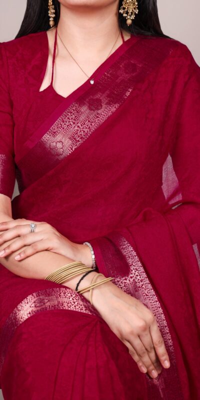 YNF 7911 Red Poly Shimmer Saree Perfect for Wedding, Party, Ganesh Chaturthi, Bridal Wear, Temple Visit –. Available at ₹1499 only. Delivery 4-6 Workin | Designer Sarees, Sarees, Bollywood Sarees, Creative Sarees, Embroidered Sarees, Ethnic Saree, Modern Digital sarees, Party Wear Sarees