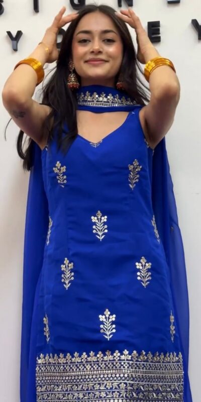 RTC 5944 Royal Blue in Royal Blue Foux Gorgette. Lace Work Salwar Suit Affordable Price ₹1999. Delivery 4-6 Working Days. Shop now. | Jump Suits, Tops & Bottoms, Track Suits, Salwar suit, Casual Suits, Creative suits, Designer Suits, Palazzo Suits, Party Wear Suits, Patiala Suits, Straight Suits, Trendy Wear