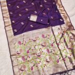 MB 389 Royal Purple Soft Paithani Silk Saree with Lace Work & Zari Work. Affordable Price ₹2049. Delivery 4-6 Working Days. Shop now. | Designer Sarees, Embroidered Sarees, Sarees, Bollywood Sarees, Creative Sarees, Ethnic Saree, Modern Digital sarees, Party Wear Sarees