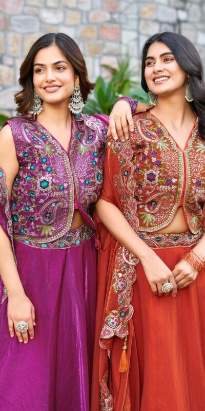 Ram 141 Rust Fendy Silk Lehenga Choli with Embroidery Work. Available at ₹3099 only. Delivery 4-6 Working Days. Shop now. | Lehenga, Bollywood Lehenga, Creative Lehenga, Designer Lehenga, Embroidered Lehenga, Party Wear Lehenga