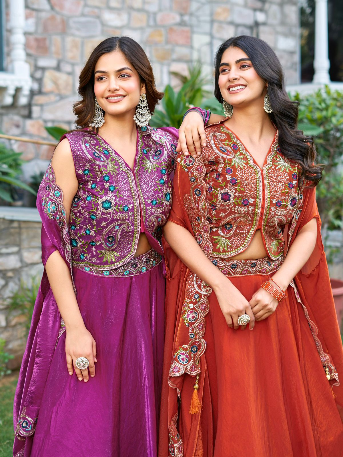 Ram 141 Rust Fendy Silk Lehenga Choli with Embroidery Work. Available at ₹3099 only. Delivery 4-6 Working Days. Shop now. | Lehenga, Bollywood Lehenga, Creative Lehenga, Designer Lehenga, Embroidered Lehenga, Party Wear Lehenga