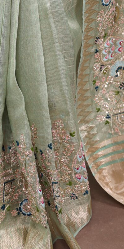 YNF 7401 Sky Blue in Zari Kota Tissue Zari Work & Embroidery Work Saree . Get it for ₹3199. Delivery 4-6 Working Days. Shop now. | Designer Sarees, Sarees, Bollywood Sarees, Creative Sarees, Embroidered Sarees, Ethnic Saree, Modern Digital sarees, Party Wear Sarees