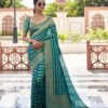 KPR 232 Teal Soft Lichi Silk Saree Perfect for Wedding, Party, Anniversary, Sangeet, Baby Shower – . Now at just ₹1399. Delivery 4-6 Working Days. Shop n | Designer Sarees, Sarees, Bollywood Sarees, Creative Sarees, Embroidered Sarees, Ethnic Saree, Modern Digital sarees, Party Wear Sarees