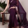 YNF 7911 Wine Poly Shimmer Saree Perfect for Wedding, Party, Ganesh Chaturthi, Bridal Wear, Temple Visit –. Available at ₹1499 only. Delivery 4-6 Workin | Designer Sarees, Sarees, Bollywood Sarees, Creative Sarees, Embroidered Sarees, Ethnic Saree, Modern Digital sarees, Party Wear Sarees