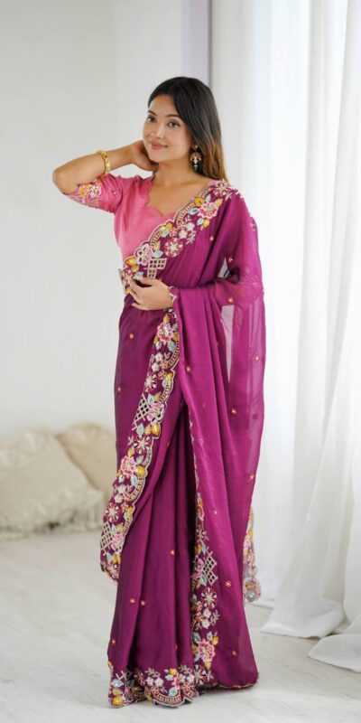 BT 1303 Wine Premium Noha Crush Saree with Sequins Work & Embroidery Work. Exclusive Offer ₹2149. Delivery 4-6 Working Days. Shop now. | Designer Sarees, Embroidered Sarees, Sarees, Bollywood Sarees, Creative Sarees, Ethnic Saree, Modern Digital sarees, Party Wear Sarees