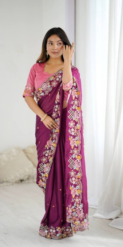 BT 1303 Wine Premium Noha Crush Saree with Sequins Work & Embroidery Work. Exclusive Offer ₹2149. Delivery 4-6 Working Days. Shop now. | Designer Sarees, Embroidered Sarees, Sarees, Bollywood Sarees, Creative Sarees, Ethnic Saree, Modern Digital sarees, Party Wear Sarees