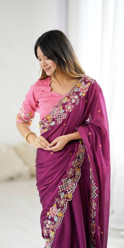BT 1303 Wine Premium Noha Crush Saree with Sequins Work & Embroidery Work. Exclusive Offer ₹2149. Delivery 4-6 Working Days. Shop now. | Designer Sarees, Embroidered Sarees, Sarees, Bollywood Sarees, Creative Sarees, Ethnic Saree, Modern Digital sarees, Party Wear Sarees
